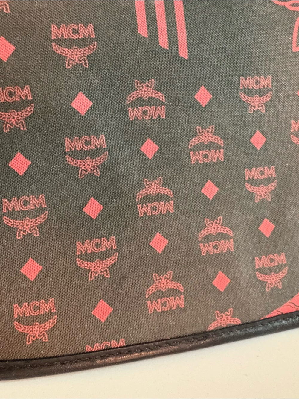 MCM Reversible Cognac Coated Canvas Tote with Matching Pouch - Picture 9 of 12